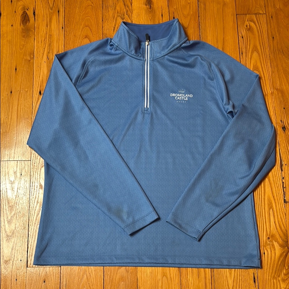 Fairway & Greene Dromoland Castle Blue Quarter-Zip Jacket, size XL